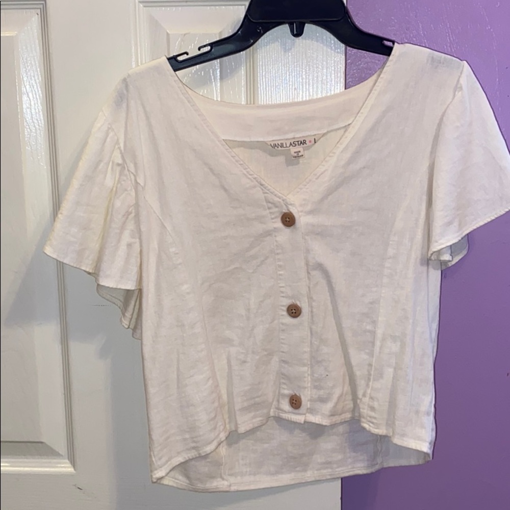 A white crop top